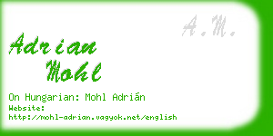 adrian mohl business card